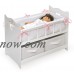 Badger Basket Doll Crib with Bedding and Two Baskets - White Rose - Fits American Girl, My Life As & Most 18" Dolls   552639244